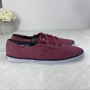 Keds Women Champion Lace Up Size Shoes 10 Beet Red